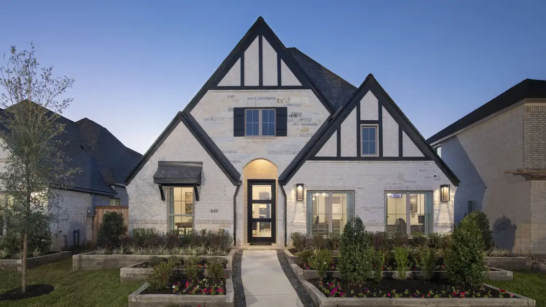 Front exterior of a new home in Silo Mills, Cleburne, TX, highlighting curb appeal (Image 31). Front exterior of a new home in Silo Mills, Cleburne, TX, highlighting curb appeal (Image 31).