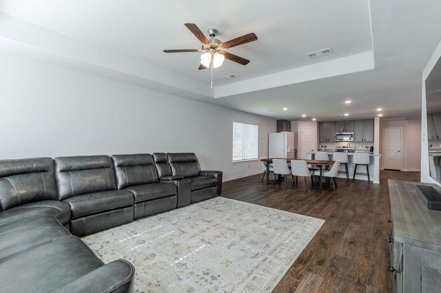 Great open-concept with luxury vinyl plank flooring and lots of light Great open-concept with luxury vinyl plank flooring and lots of light