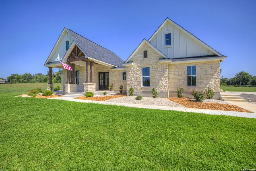 Front exterior of a new home in , Seguin, TX, highlighting curb appeal (Image 33).