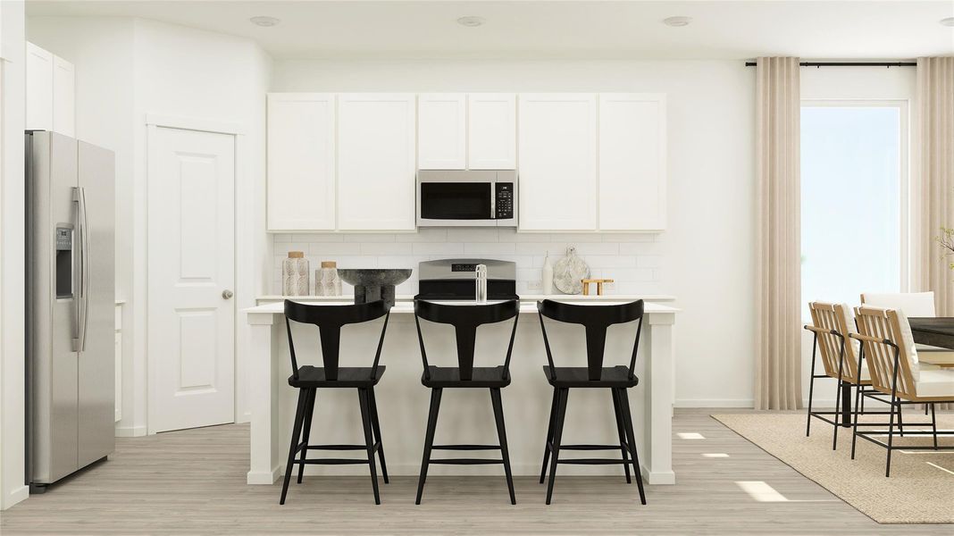 Furnished interior view inside a new home in Meadowlark Preserve, Pflugerville (Image 11).