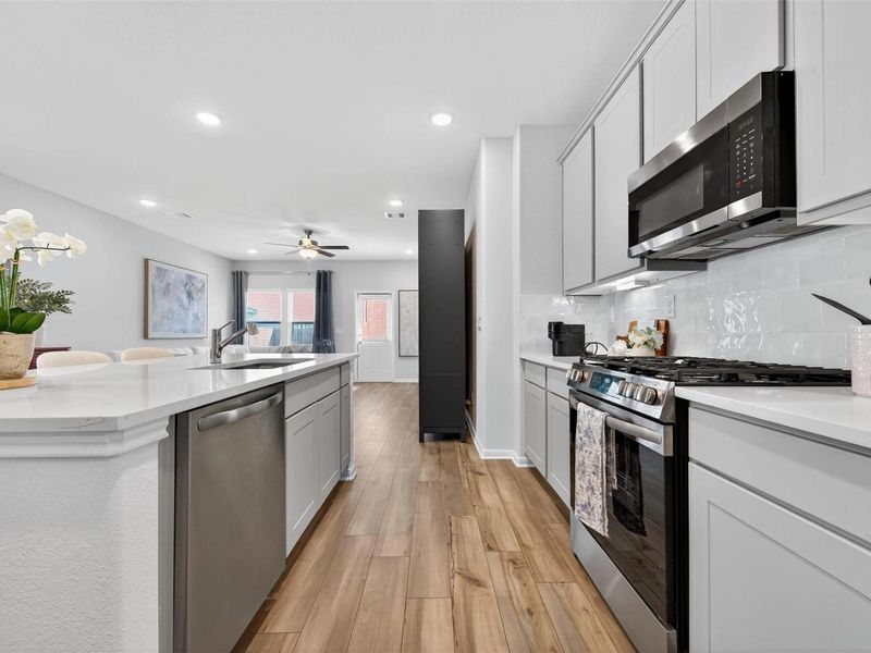 Furnished interior view inside a new home in Lakes at Black Oak, Magnolia (Image 13). Furnished interior view inside a new home in Lakes at Black Oak, Magnolia (Image 13).