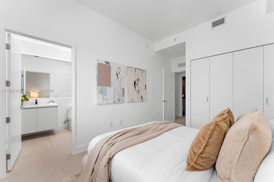 Furnished interior view inside a new home in , Miami (Image 29).