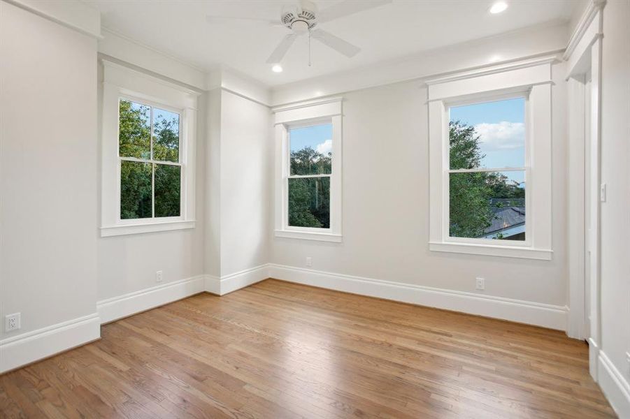 One of the four secondary bedrooms.