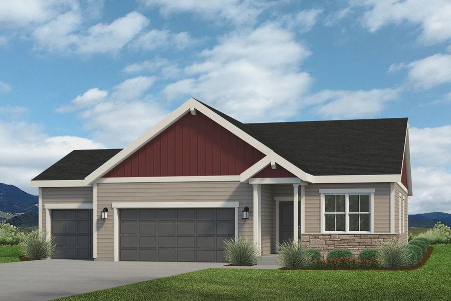 Front exterior of a home in the Hudson Hills community, located in Hudson, CO (Image 14).