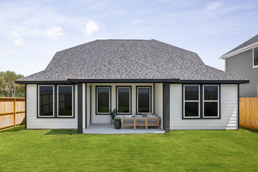 Representative exterior details of a home built from the Miller by New Home Co. in The Residences Collection at Oakberry Trails, Waller (Image 2). Representative exterior details of a home built from the Miller by New Home Co. in The Residences Collection at Oakberry Trails, Waller (Image 2).