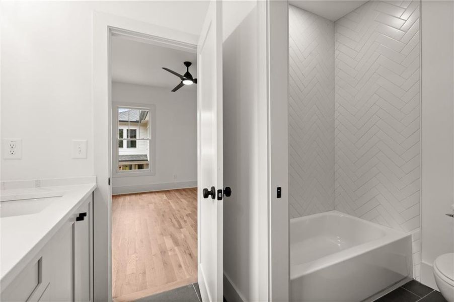 Furnished interior view inside a new home in , Atlanta (Image 20).