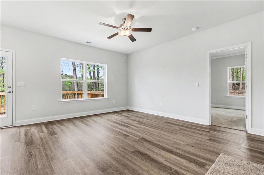 Spacious, unfurnished interior of a new home in The Fields of Walnut Creek, Pendergrass (Image 17).
