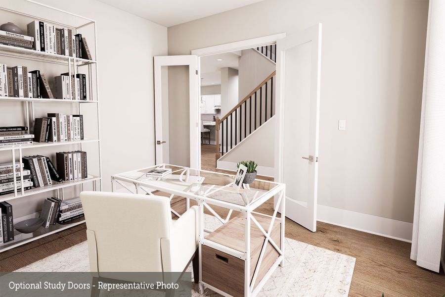 The Denali - Study With Doors The Denali - Study With Doors