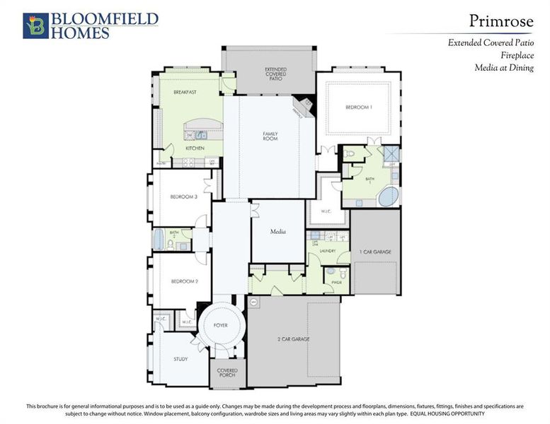 2D floor plan layout of this home in Crystal Lake Estates, Red Oak, TX (Image 2).