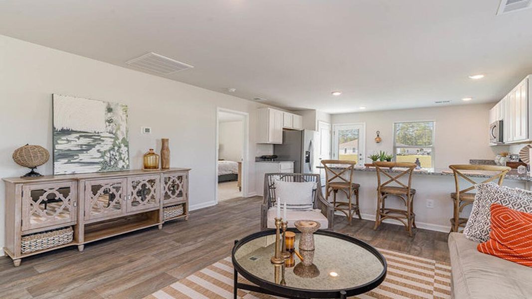 Furnished interior view inside a new home in The Park at Wilkinson, Orangeburg (Image 17). Furnished interior view inside a new home in The Park at Wilkinson, Orangeburg (Image 17).