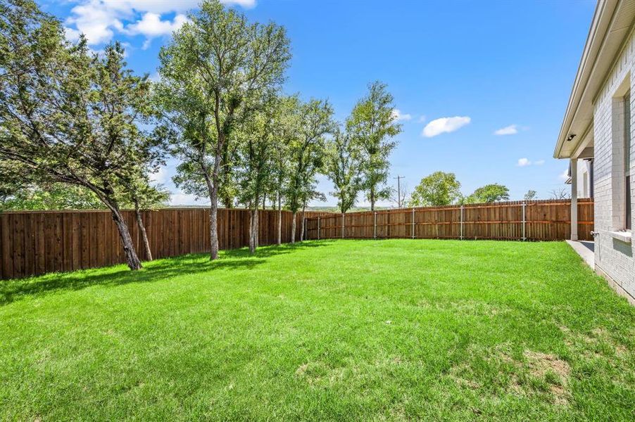 Exterior details and patio area of a home in Parks of Aledo, Aledo (Image 20).