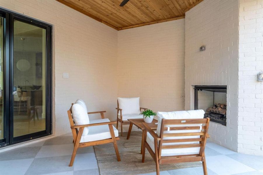 Exterior details and patio area of a home in , Dallas (Image 4). Exterior details and patio area of a home in , Dallas (Image 4).