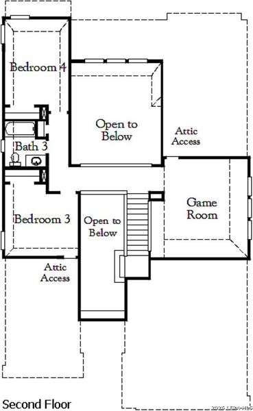 2D floor plan layout of this home in The Parklands, Schertz, TX (Image 2). 2D floor plan layout of this home in The Parklands, Schertz, TX (Image 2).