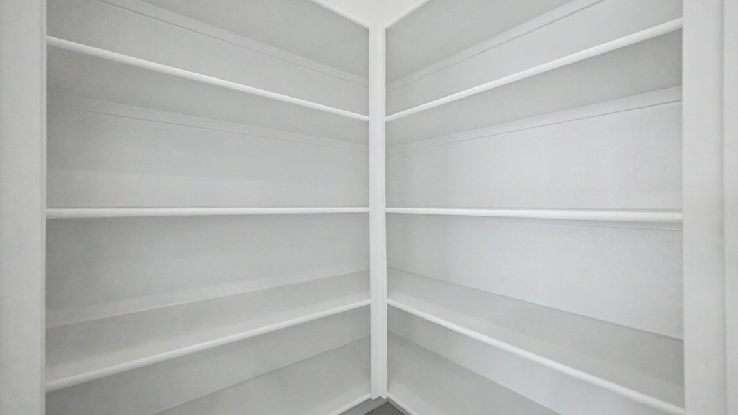Pantry inside the move-in ready single-story Clover by DRB Homes at Sienna Park, 1315 S. 215th Drive, Buckeye, Arizona 85326. Pantry inside the move-in ready single-story Clover by DRB Homes at Sienna Park, 1315 S. 215th Drive, Buckeye, Arizona 85326.