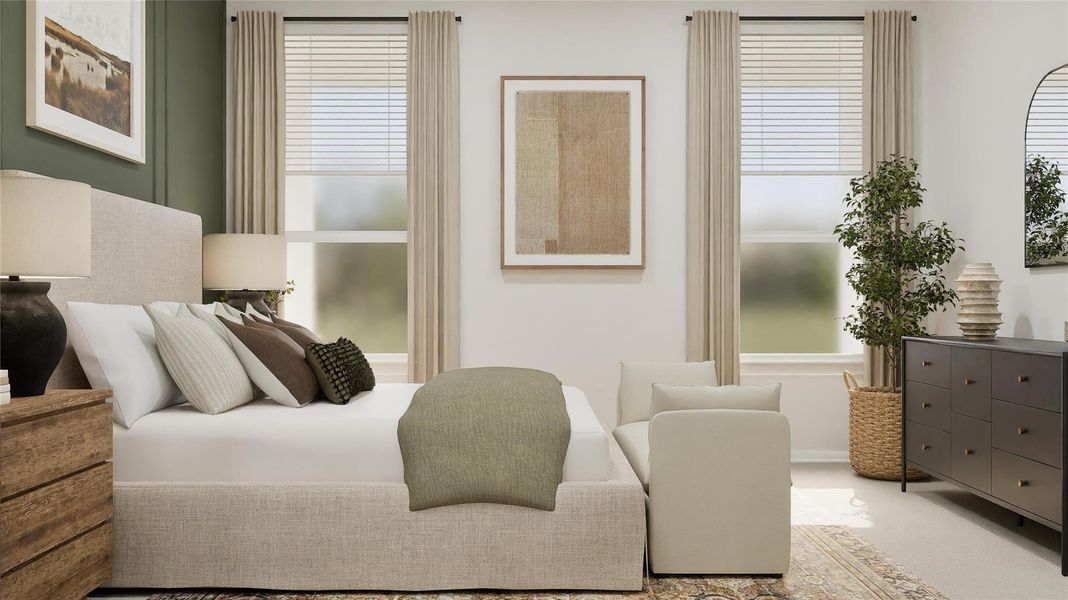 Furnished interior view inside a new home in The Highlands, Porter (Image 24). Furnished interior view inside a new home in The Highlands, Porter (Image 24).