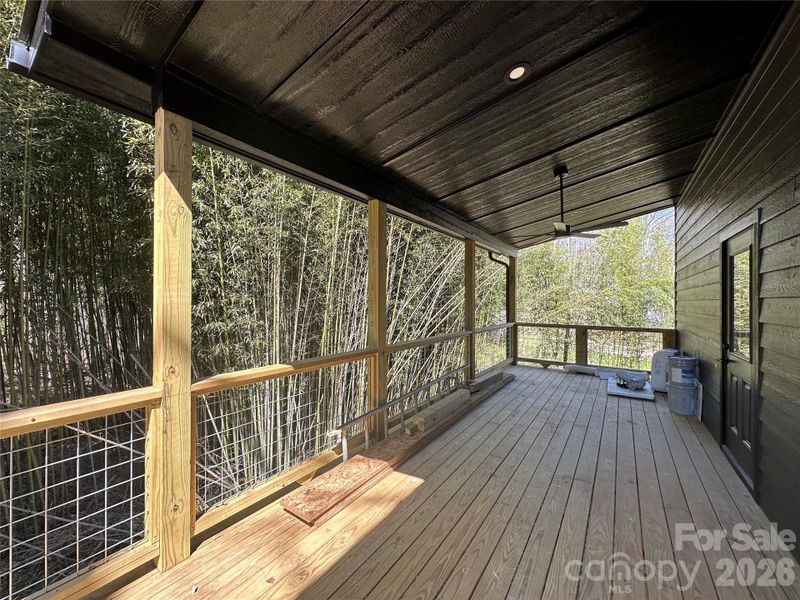 Exterior details and patio area of a home in , Asheville (Image 16).