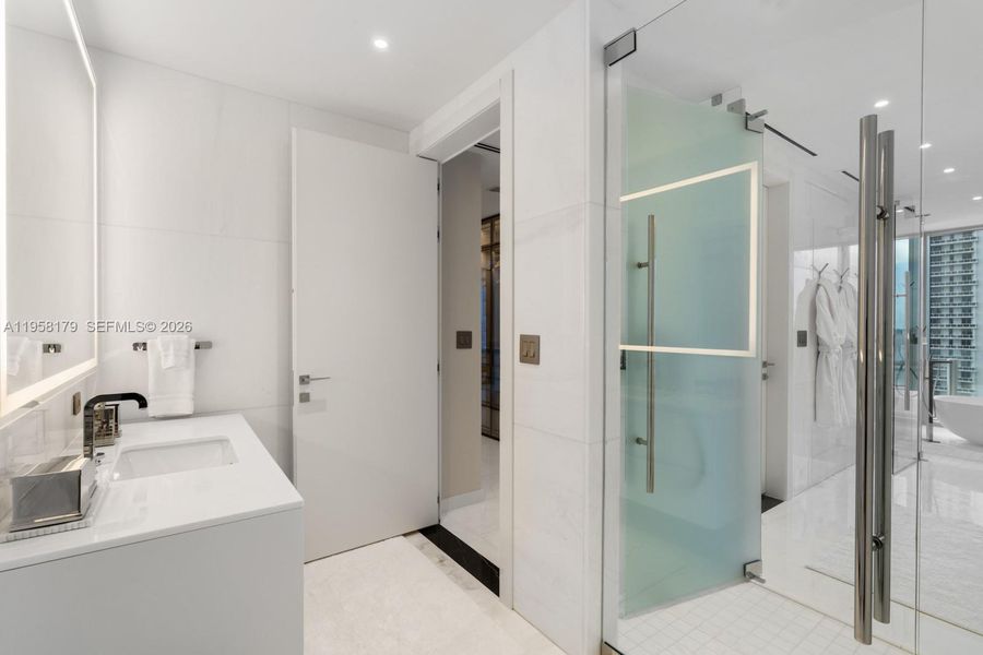 Furnished interior view inside a new home in , Miami (Image 28).