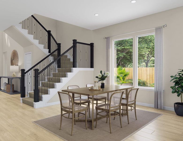 Representative furnished interior of a home built from the Tanager by Tri Pointe Homes in Oakhill Reserve, Tomball (Image 7).