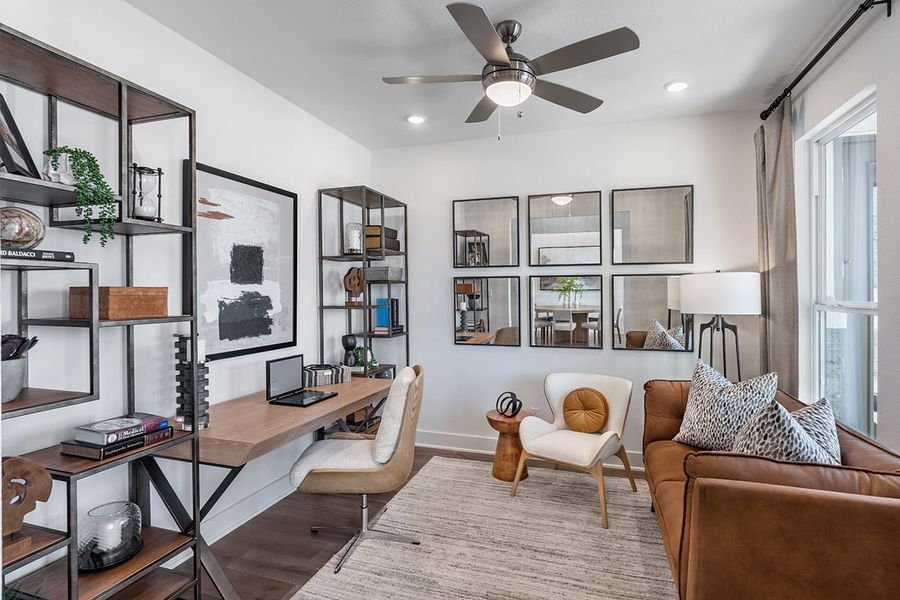 Furnished interior view inside a new home in Parkside on the River, Georgetown (Image 10).