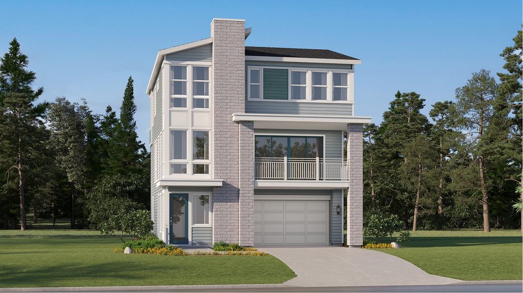 Front exterior of a new home in Vermilion Creek, Centennial, CO, highlighting curb appeal (Image 1). Front exterior of a new home in Vermilion Creek, Centennial, CO, highlighting curb appeal (Image 1).