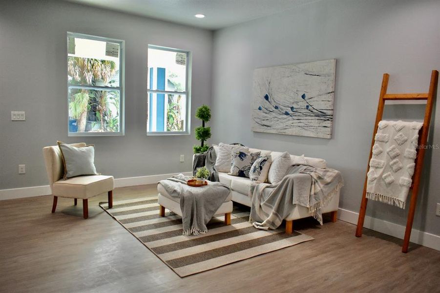 Furnished interior view inside a new home in , Tampa (Image 8). Furnished interior view inside a new home in , Tampa (Image 8).