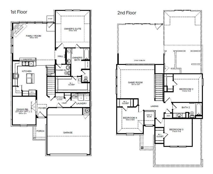 2D floor plan layout of this home in Splendora Fields, Splendora, TX (Image 2). 2D floor plan layout of this home in Splendora Fields, Splendora, TX (Image 2).