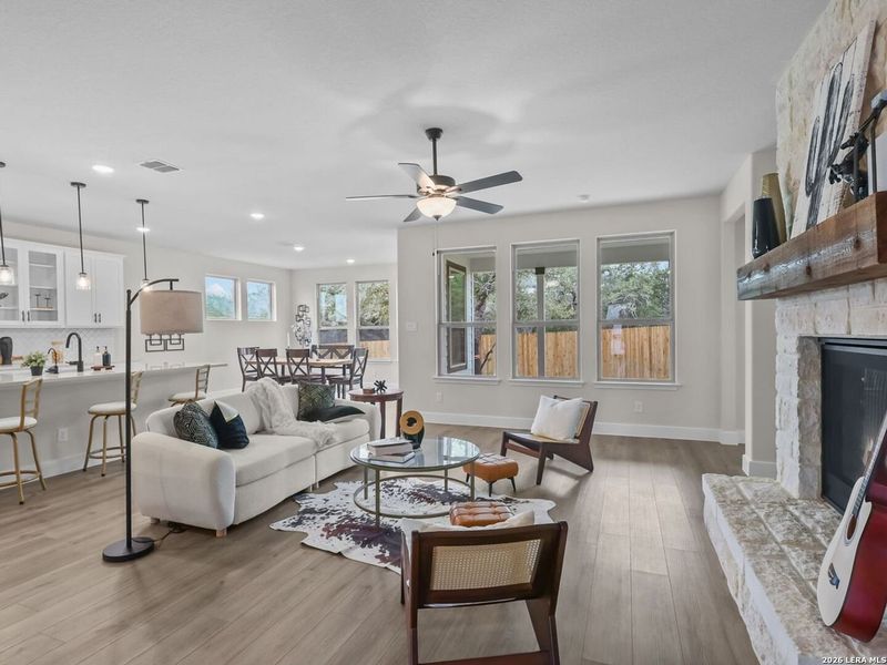 Furnished interior view inside a new home in Potranco Oaks, Castroville (Image 7). Furnished interior view inside a new home in Potranco Oaks, Castroville (Image 7).