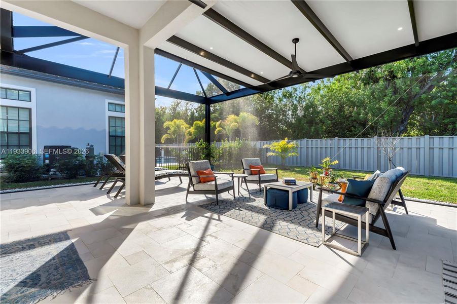 Exterior details and patio area of a home in , Parkland (Image 21).