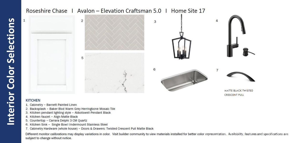 KITCHEN - Different monitor calibration may display variations in color