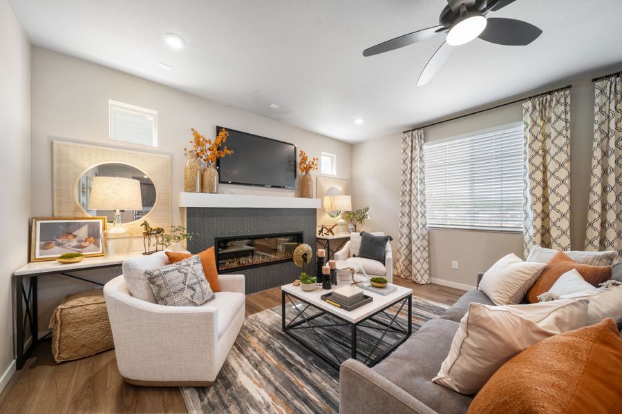 Furnished interior view inside a new home in Green Valley Ranch, Aurora (Image 14). Furnished interior view inside a new home in Green Valley Ranch, Aurora (Image 14).