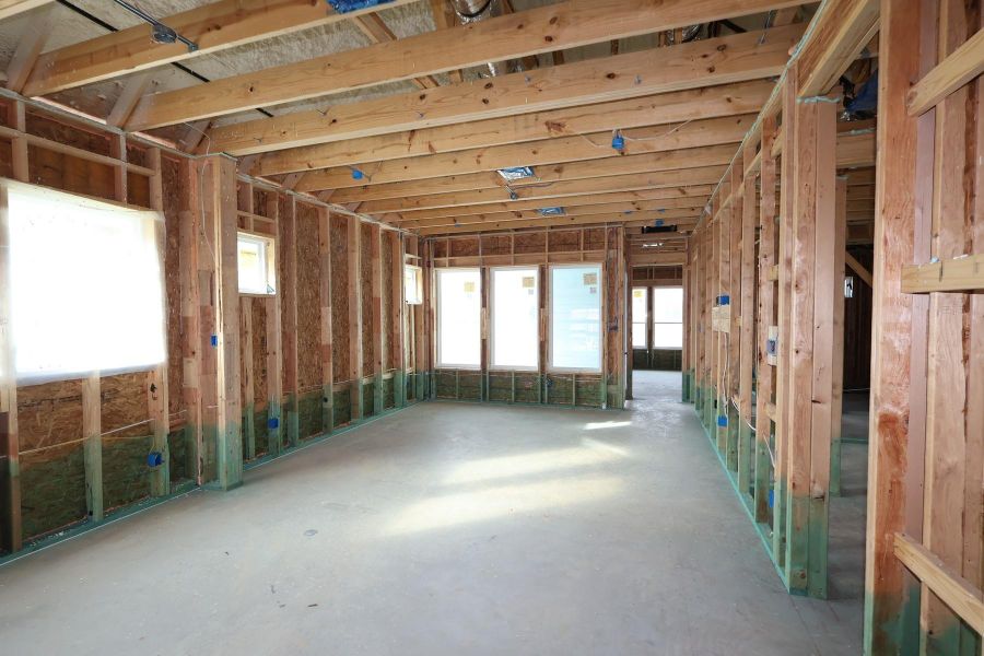In-progress construction of a new home in The Grand Prairie 40’, Hockley, TX (Image 30).