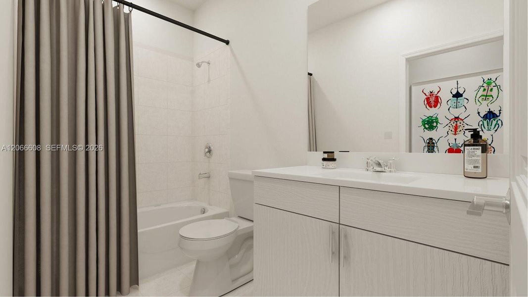 Furnished interior view inside a new home in Wildwood Groves, Miami (Image 11). Furnished interior view inside a new home in Wildwood Groves, Miami (Image 11).