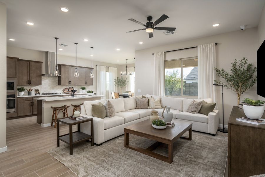 Representative furnished interior of a home built from the Falcon by Risewell Homes in Citrus Park, Goodyear (Image 6).