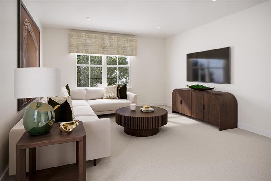 Representative furnished interior of a home built from the Lewis by Ryan Homes in Laurel Preserve, Kingsland (Image 7).