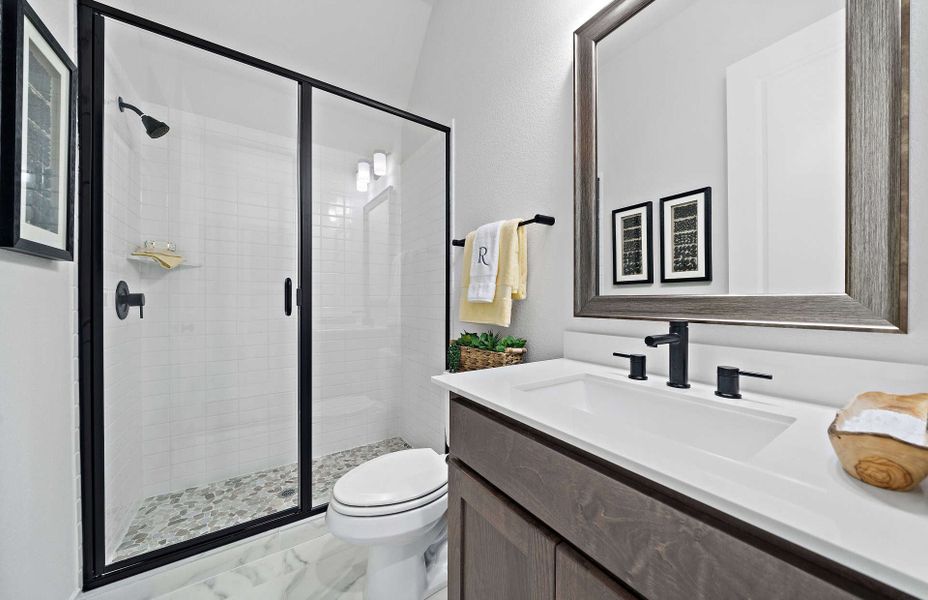 Representative furnished interior of a home built from the 3546 by Ravenna Homes in Artavia 70′, Conroe (Image 24).