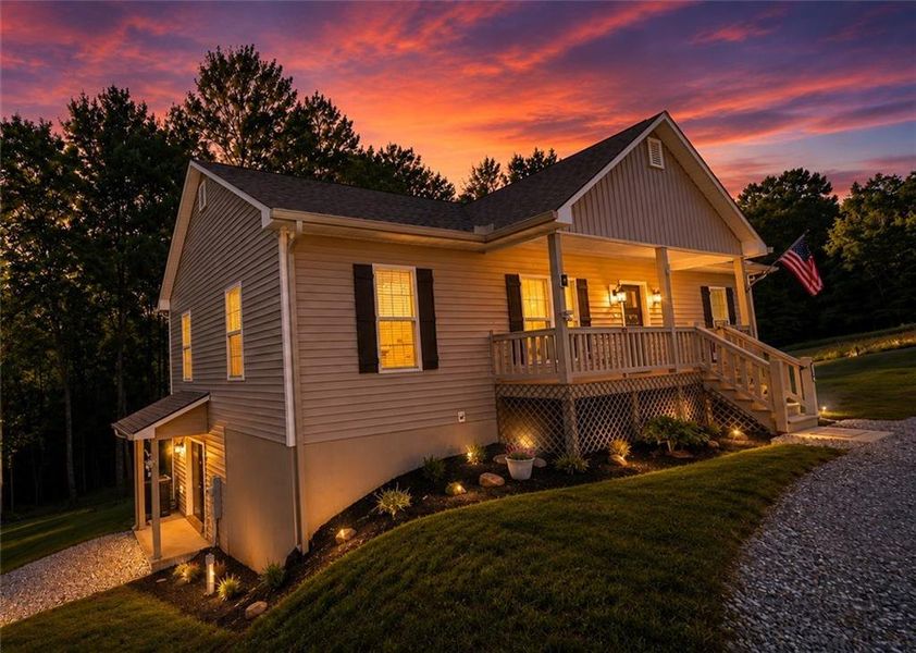 Exterior details and patio area of a home in , Blairsville (Image 12). Exterior details and patio area of a home in , Blairsville (Image 12).