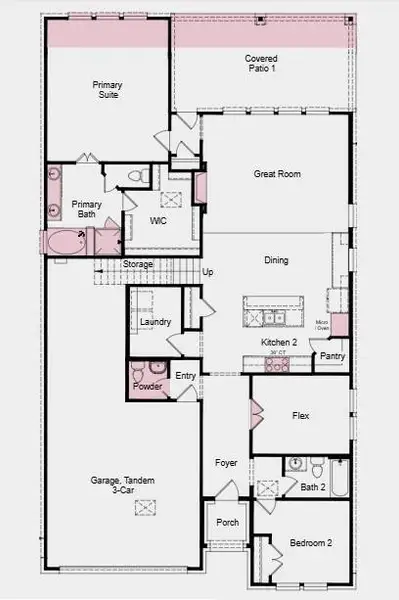 Additional Highlights Include: Gourmet kitchen, powder room in place of storage closet, double doors at flex, extended primary suite and covered patio, and upstairs secondary bath. Additional Highlights Include: Gourmet kitchen, powder room in place of storage closet, double doors at flex, extended primary suite and covered patio, and upstairs secondary bath.