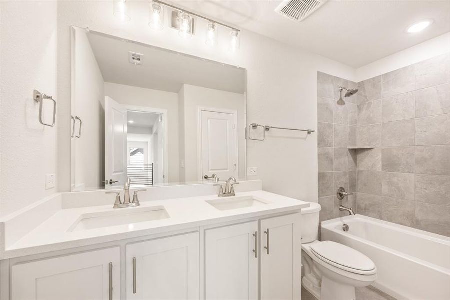 Furnished interior view inside a new home in Creekview Meadows, Pilot Point (Image 9).