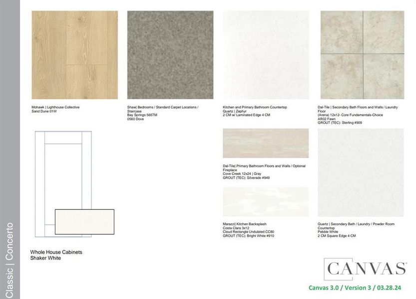 1440 Zapateado Way design selections! This home is currently under construction and selections are subject to change.