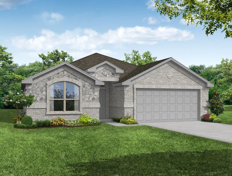 Representative exterior photo of a completed home built from the Cheyenne by Impression Homes in De Berry Reserve, Royse City, TX (Image 11). Representative exterior photo of a completed home built from the Cheyenne by Impression Homes in De Berry Reserve, Royse City, TX (Image 11).