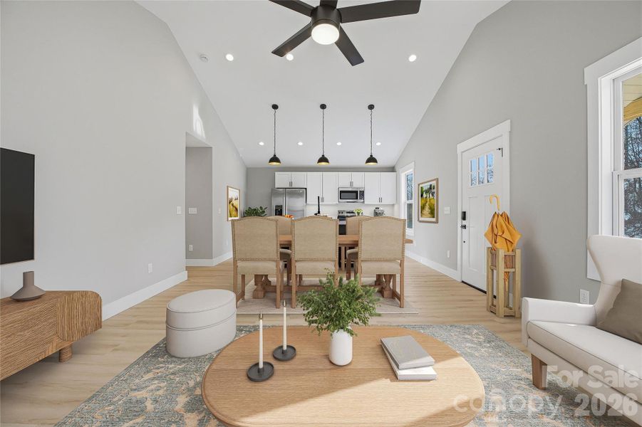 Furnished interior view inside a new home in , Asheville (Image 8).