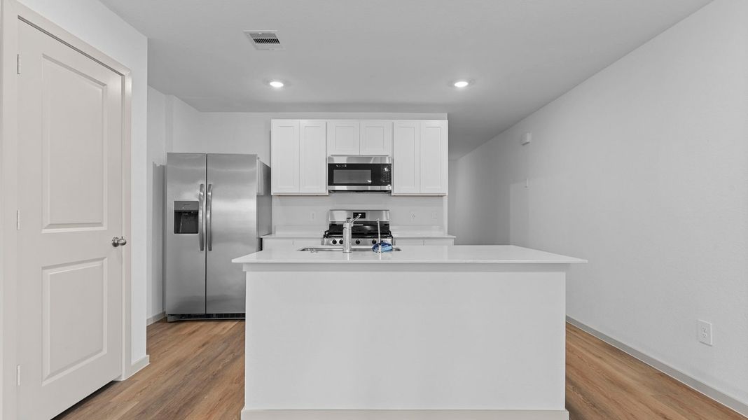 Furnished interior view inside a new home in Watermark, Alvin (Image 3). Furnished interior view inside a new home in Watermark, Alvin (Image 3).