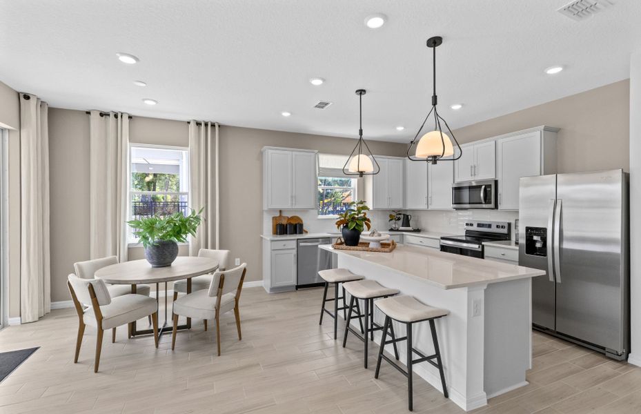 Representative furnished interior of a home built from the Heston by Pulte Homes in Canopy Preserve, Deland (Image 11).