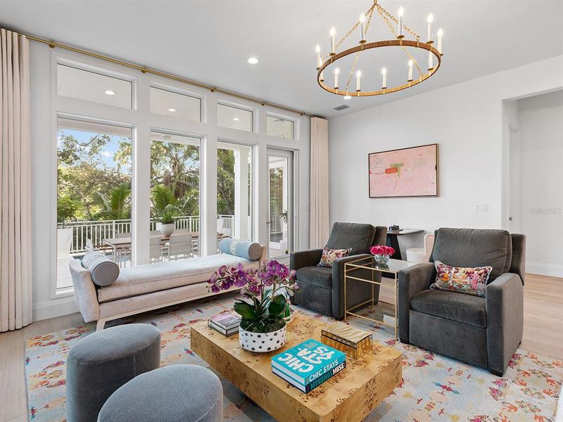 Furnished interior view inside a new home in , Sarasota (Image 50).