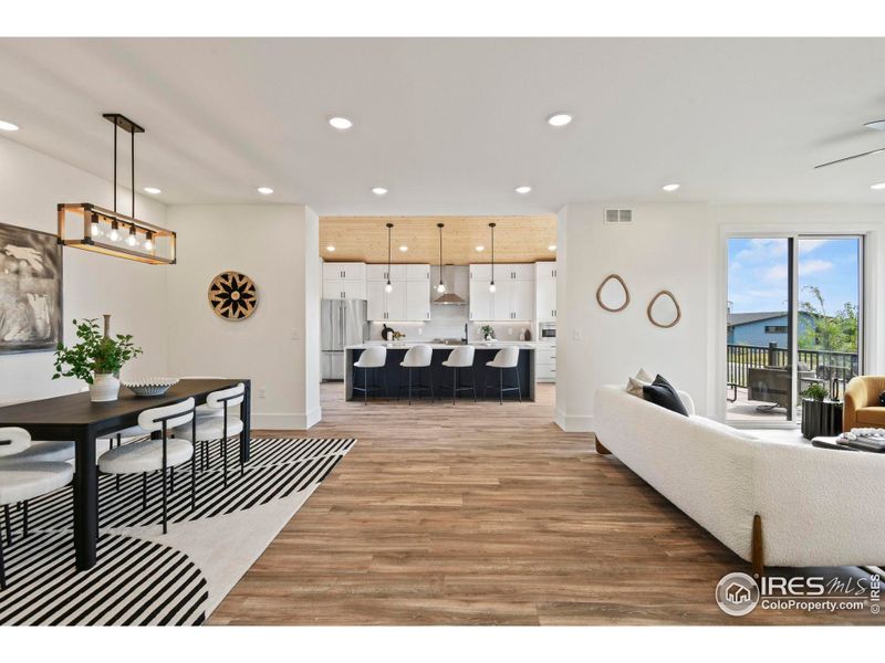 Lovely layout with open floor plan yet, separate well defined spaces.