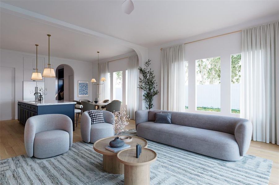 Furnished interior view inside a new home in , Dallas (Image 5). Furnished interior view inside a new home in , Dallas (Image 5).