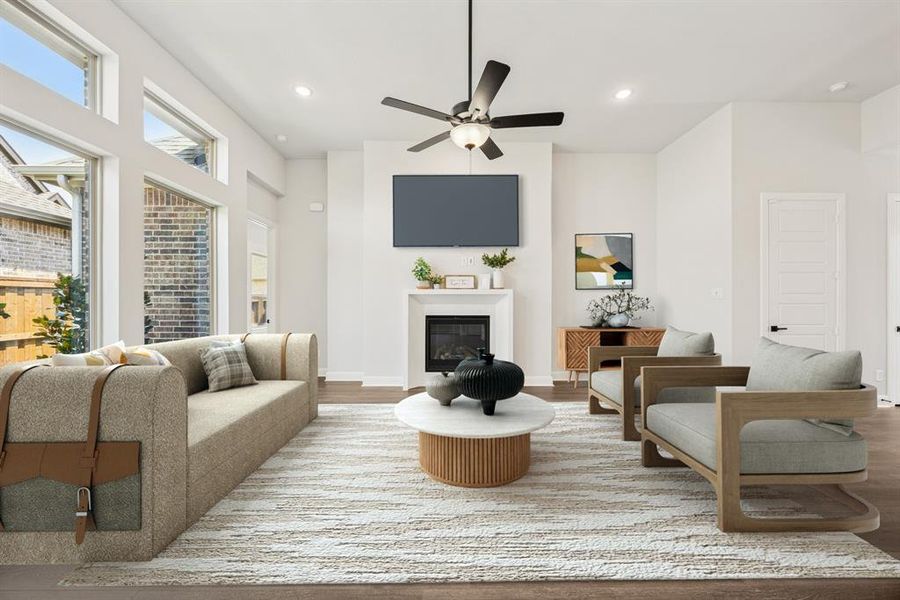 Furnished interior view inside a new home in Elements at Viridian - Garden Series, Arlington (Image 15). Furnished interior view inside a new home in Elements at Viridian - Garden Series, Arlington (Image 15).