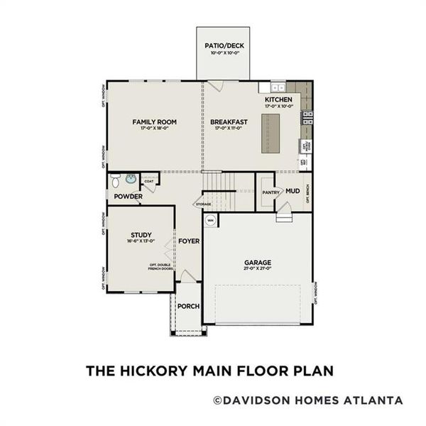 2D floor plan layout of this home in Cedar Farms, Winder, GA (Image 3).
