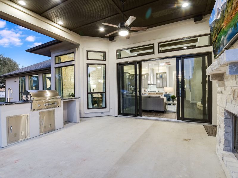 Representative exterior details of a home built from the San Simeon I by Giddens Homes in Clearwater Ranch, Liberty Hill (Image 74).