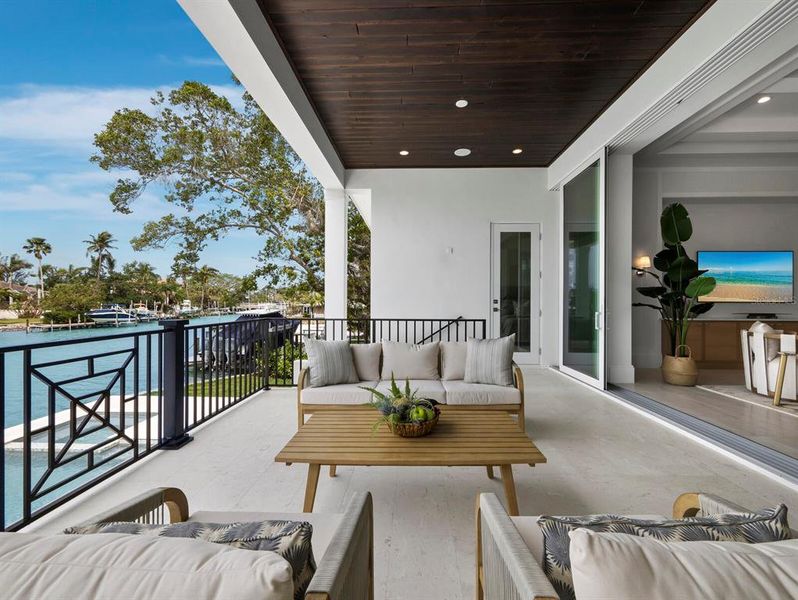 Exterior details and patio area of a home in , Sarasota (Image 29).